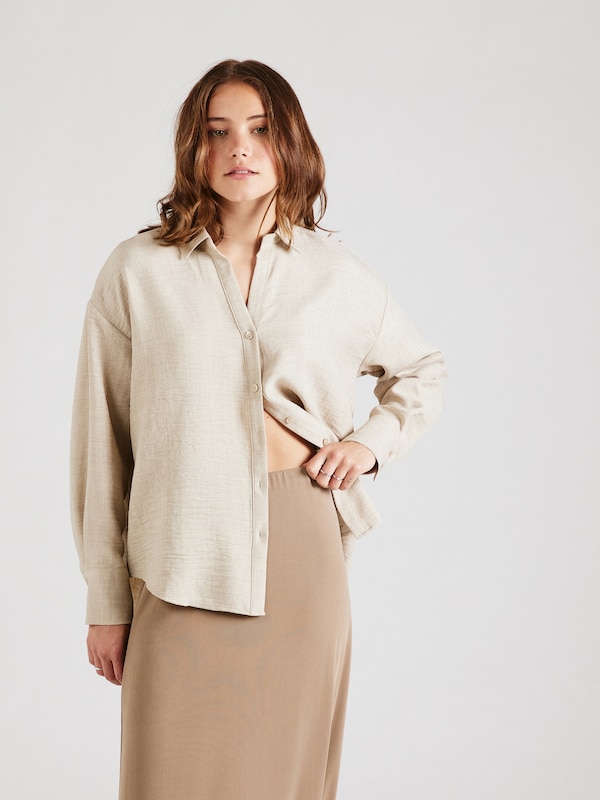 VERO MODA VERO MODA Bluse 'VMMELANEY QUEENY' in Greige Super Sparpreis