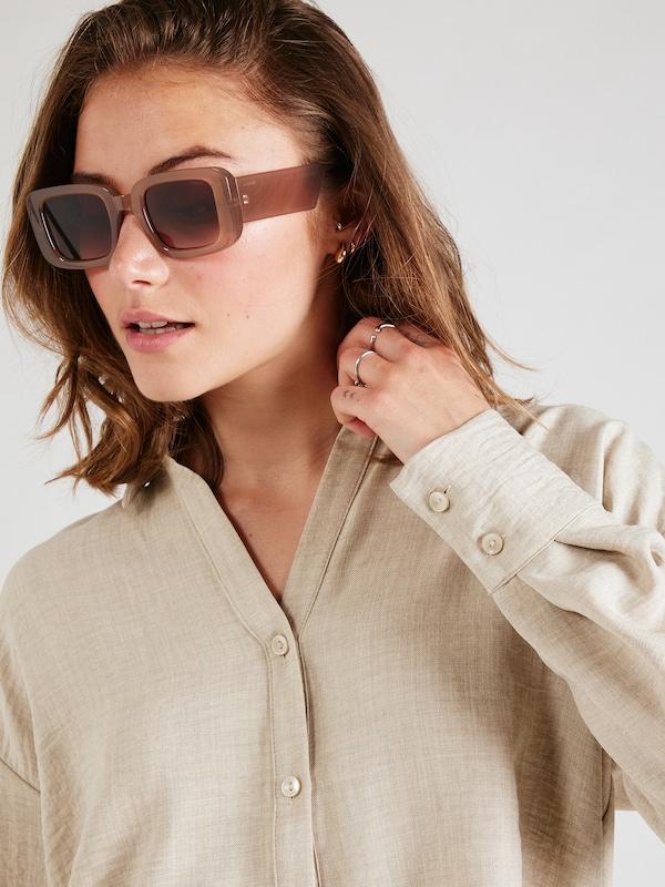 VERO MODA VERO MODA Bluse 'VMMELANEY QUEENY' in Greige Super Sparpreis
