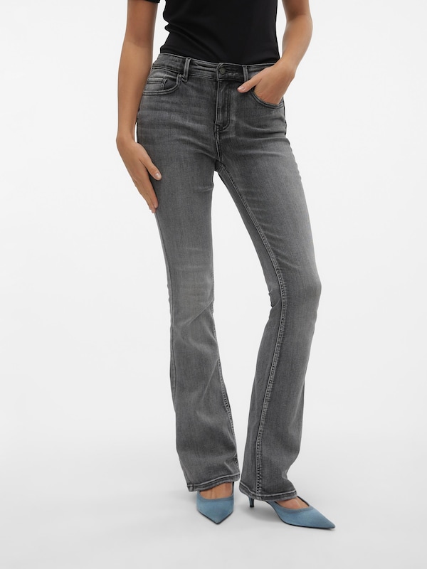 VERO MODA VERO MODA Flared Jeans 'Flash' in Grey Denim Wochenangebot