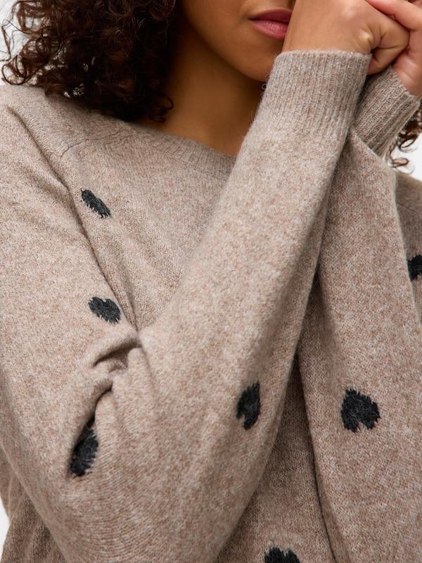 VERO MODA VERO MODA Pullover 'VMDOFFY INTARSIA' in Taupe Bis zu 65% Rabatt