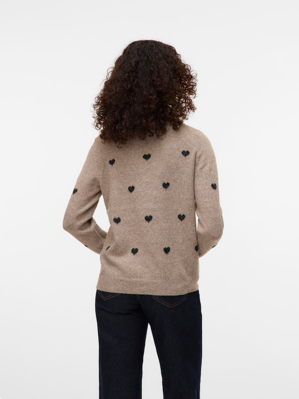VERO MODA VERO MODA Pullover 'VMDOFFY INTARSIA' in Taupe Bis zu 65% Rabatt