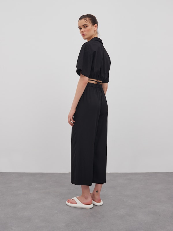 EDITED EDITED Wide Leg Hose 'Nona' in Schwarz Letzter Tag