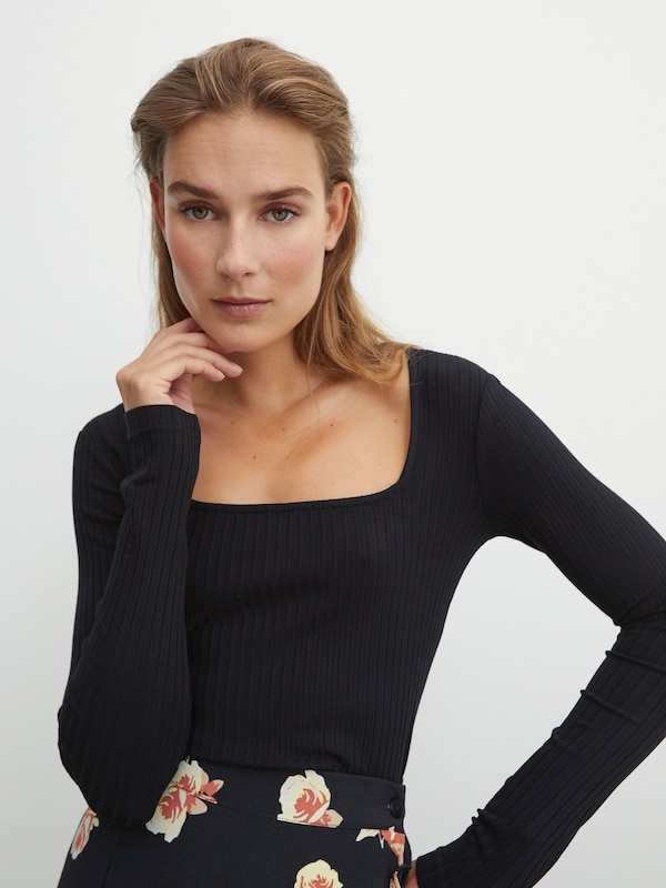 EDITED EDITED Shirt 'Valeria' in Schwarz Super Rabatt