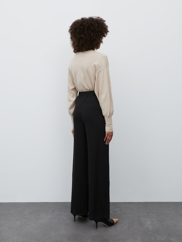 EDITED EDITED Wide Leg Hose 'Jamie' in Schwarz Riesige Rabatte