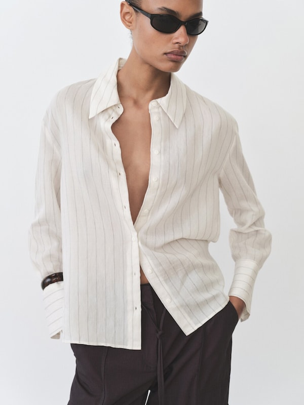 MANGO MANGO Bluse 'CORTAZAR' in Ecru 2025