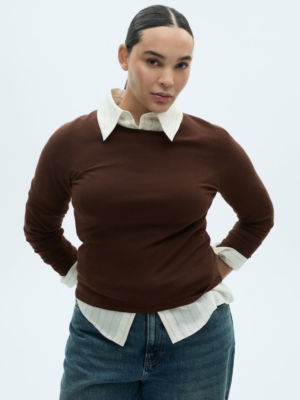 MANGO MANGO Pullover 'RIRA' in Braun Auslauf