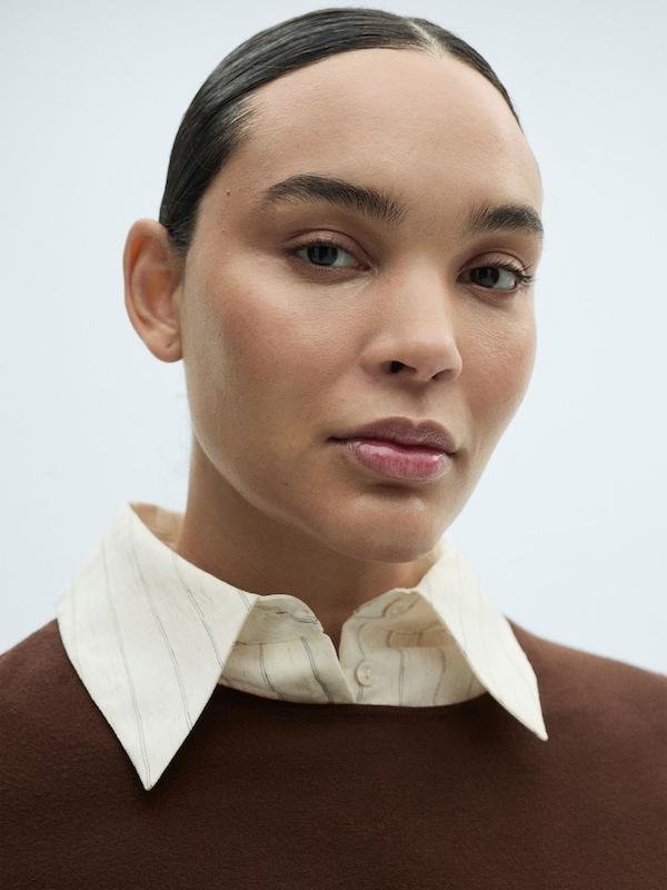MANGO MANGO Pullover 'RIRA' in Braun Auslauf