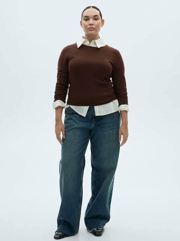 MANGO MANGO Pullover 'RIRA' in Braun Auslauf