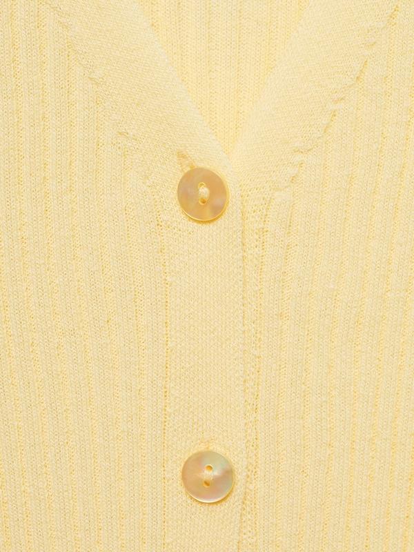 MANGO MANGO Strickjacke 'BUGAMBI' in Gelb im Angebot
