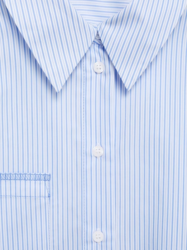 MANGO MANGO Bluse 'CUTTY' in Saphir Taubenblau Meist gekauft