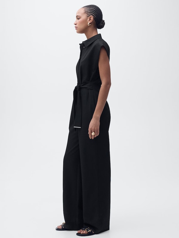 MANGO MANGO Jumpsuit 'Rondi' in Schwarz Rabatt