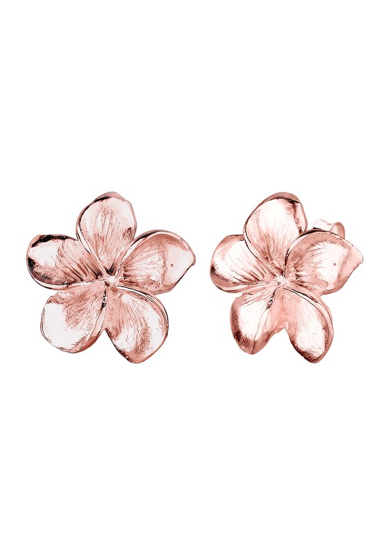 ELLI ELLI Ohrringe 'Frangipani Blüte' in Rosegold Jubiläumsangebot