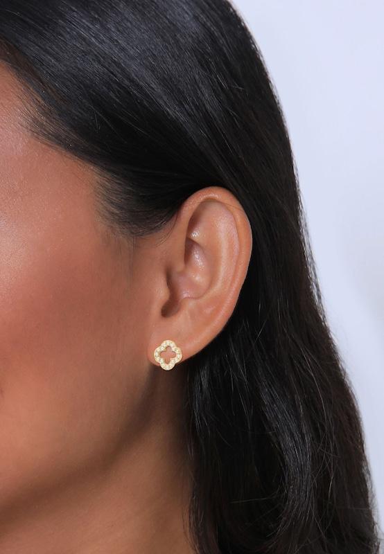 ELLI ELLI Ohrringe 'Kleeblatt' in Gold VIP-Rabatte