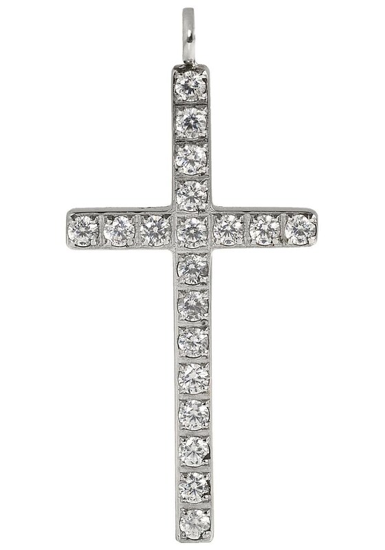 FIRETTI FIRETTI Anhänger 'Kreuz' in Grau Weihnachtsangebot