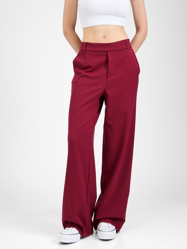 VILA VILA Wide Leg Hose 'VIVARONE' in Dunkelrot Bis zu 50% Rabatt