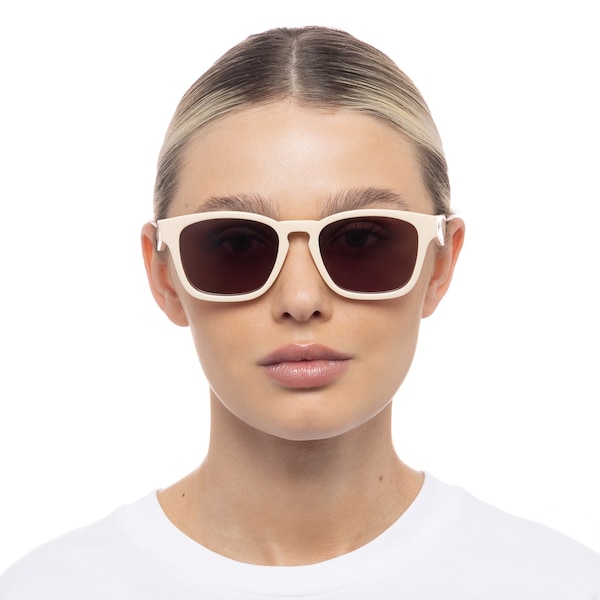 LE SPECS LE SPECS Sonnenbrille 'Players Playa' in Elfenbein Lagerräumung