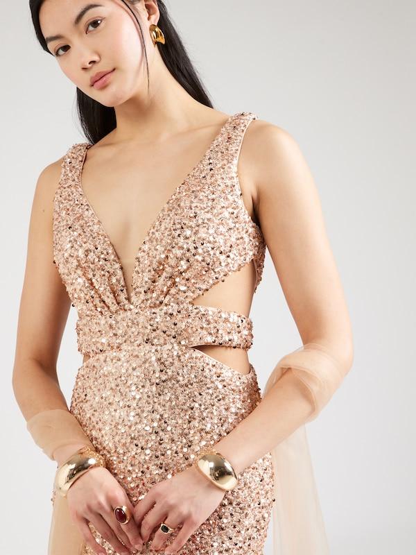 Unique Unique Kleid in Gold Neuheiten