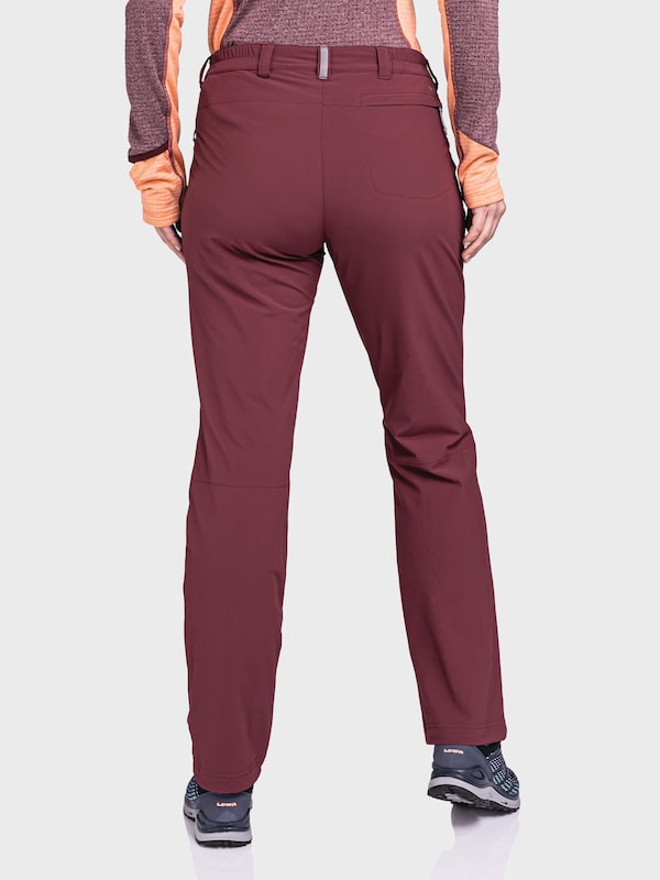 Schöffel Schöffel Regular Outdoorhose 'Engadin' in Burgunder Auslauf
