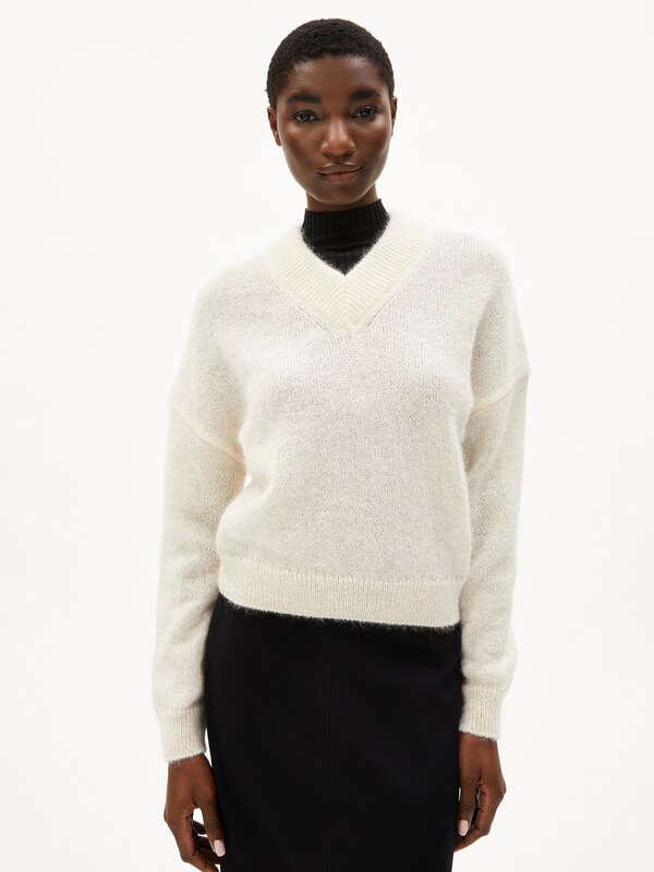ARMEDANGELS ARMEDANGELS Strickpullover ' MOHAIR ' in Beige Saisonschlussverkauf