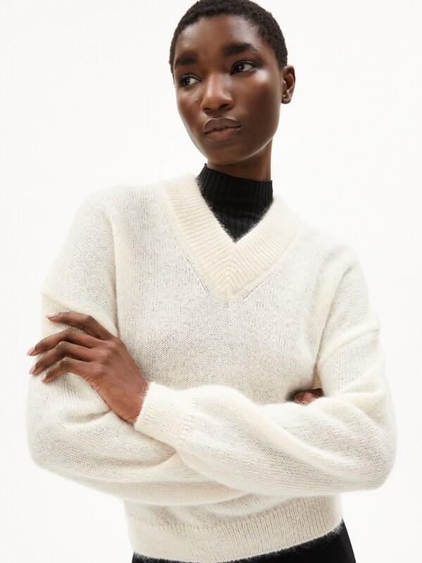 ARMEDANGELS ARMEDANGELS Strickpullover ' MOHAIR ' in Beige Saisonschlussverkauf