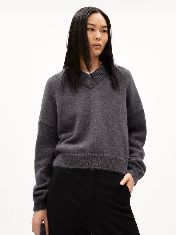 ARMEDANGELS ARMEDANGELS Strickpullover ' MOHAIR ' in Schwarz Weihnachtsangebot