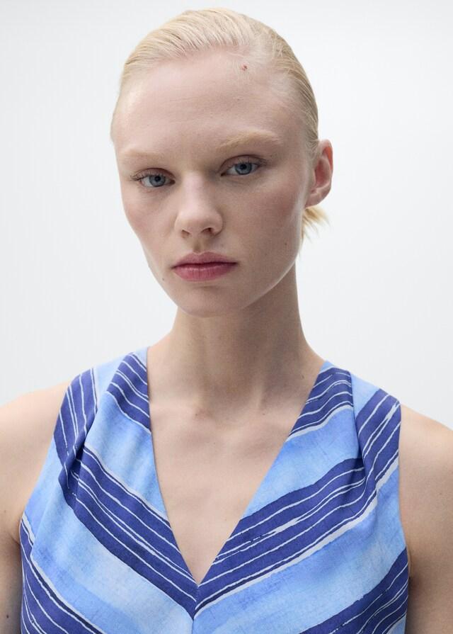 Mango Ausgestelltes Kleid mit Streifen Valentinstagsangebot