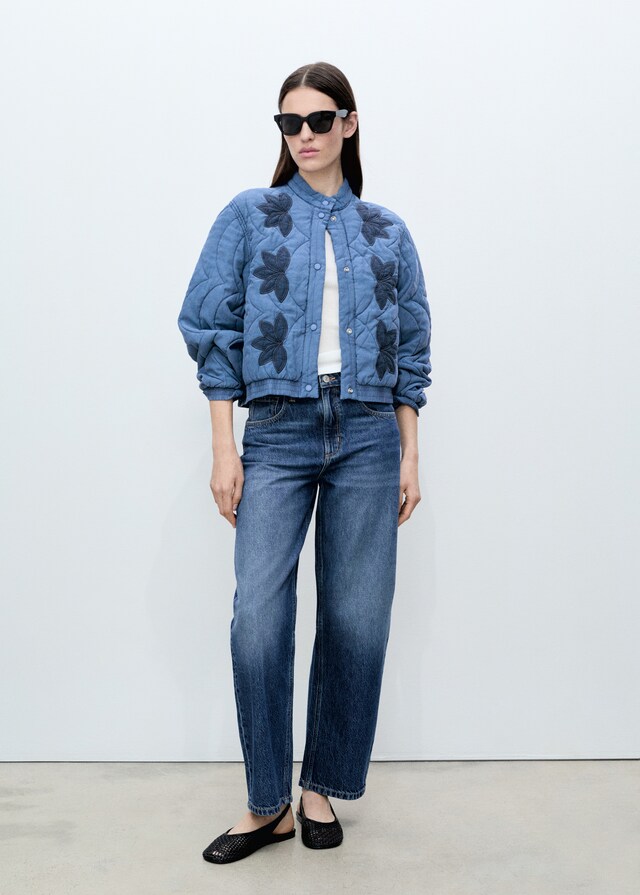 Mango Steppjacke mit Blumenstickerei Bestseller