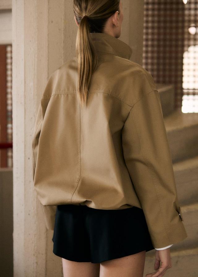 Mango Baumwoll-Parka mit gerafftem Saum Saisonale Angebote