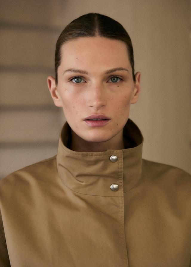 Mango Baumwoll-Parka mit gerafftem Saum Saisonale Angebote