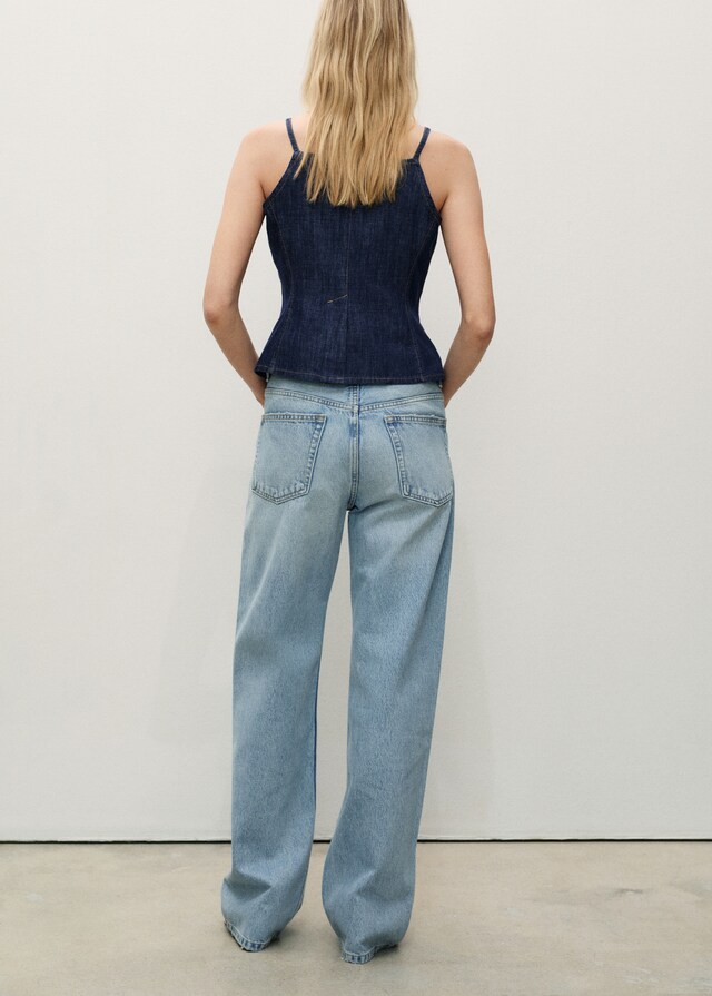 Mango Gerade Jeans Miami mit mittlerer Bundhöhe Begrenzte Freigabe