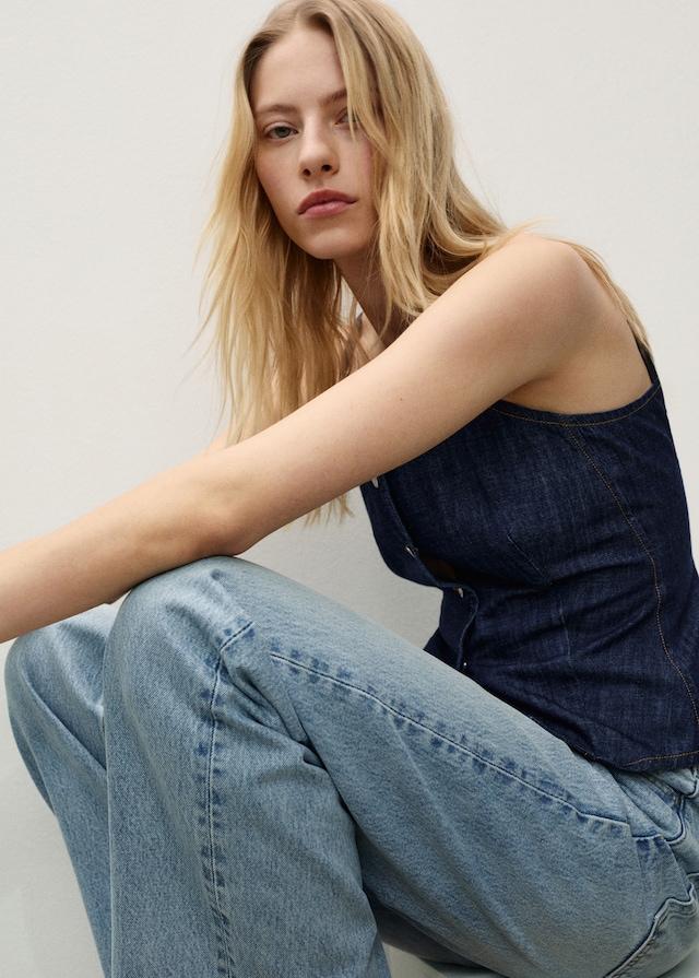 Mango Gerade Jeans Miami mit mittlerer Bundhöhe Begrenzte Freigabe