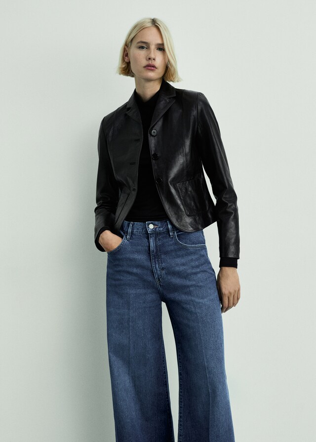 Mango Wideleg-Jeans mit hohem Bund Letzte 3 Tage