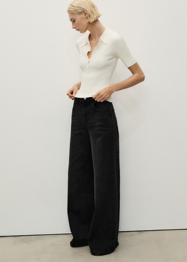 Mango Wideleg-Jeans mit hohem Bund JETZT KAUFEN