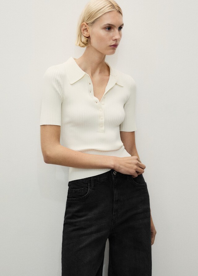 Mango Wideleg-Jeans mit hohem Bund JETZT KAUFEN