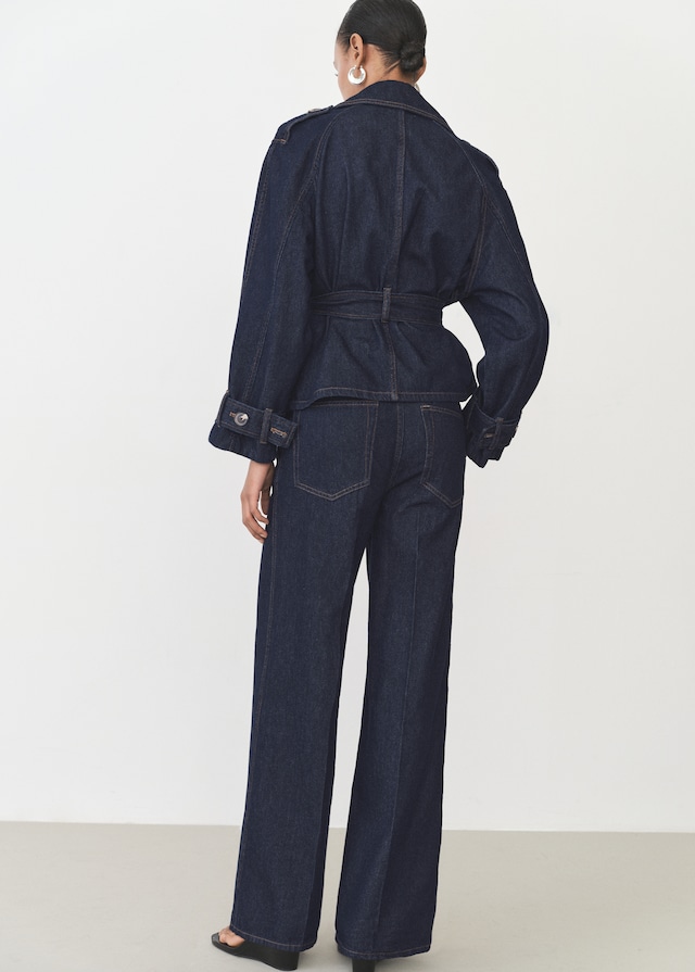 Mango High-Waist-Jeans mit weitem Bein Bis zu 50% Rabatt
