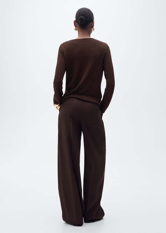Mango Pullover aus Leinengemisch mit Bateau-Ausschnitt Super Rabatt