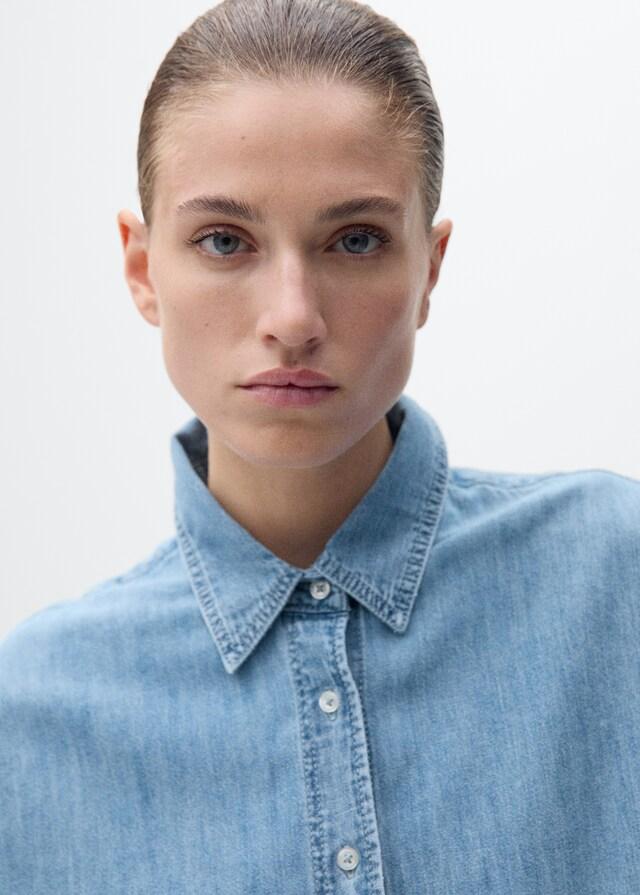 Mango Oversize-Denimhemd Im Verkauf