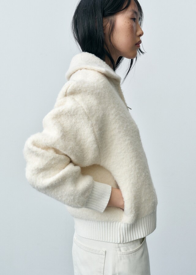Mango Bouclé-Jacke aus Wollgemisch Angebote