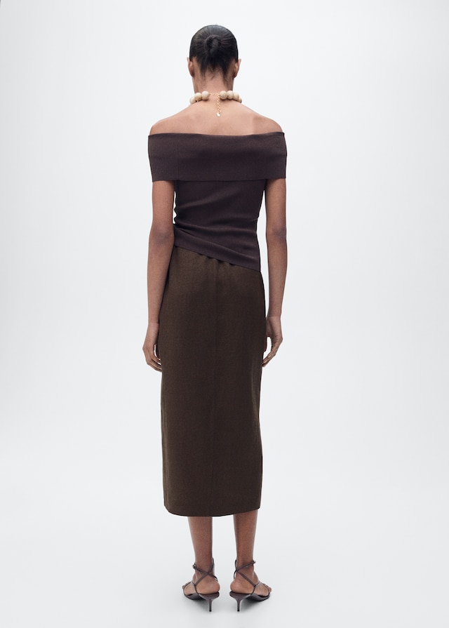 Mango Sarong-Rock aus Leinen Fabrikverkauf