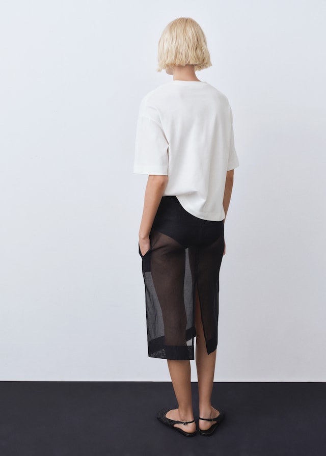 Mango Oversize Baumwoll-T-Shirt Black Friday
