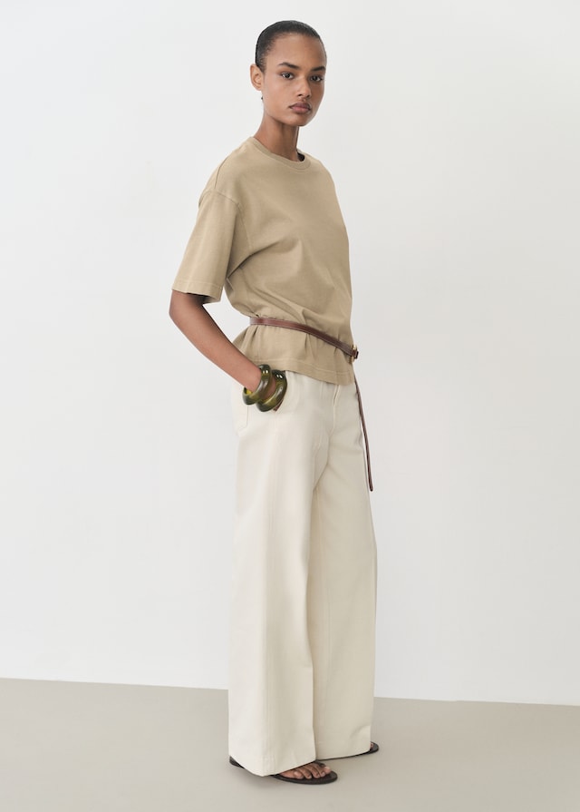 Mango Oversize Baumwoll-T-Shirt Weihnachtsangebot