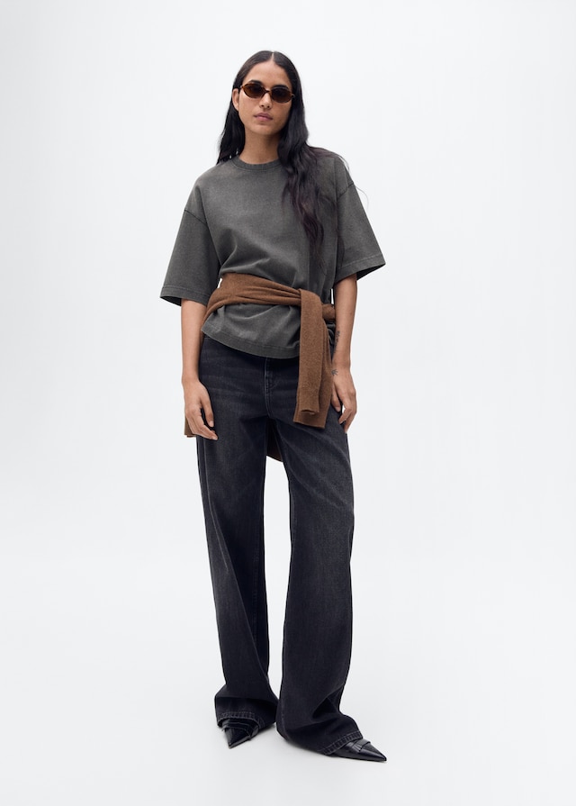 Mango Oversize Baumwoll-T-Shirt Osterangebot