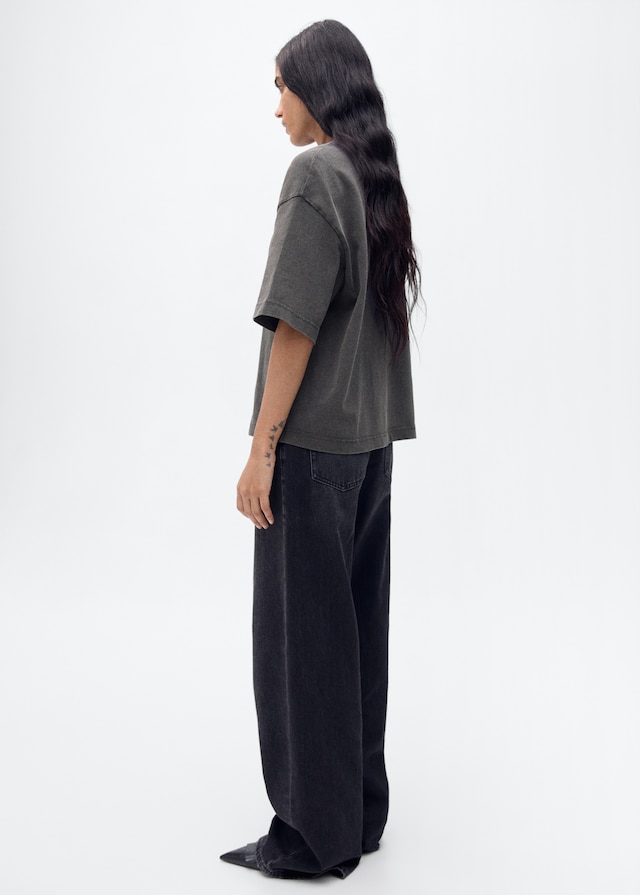 Mango Oversize Baumwoll-T-Shirt Osterangebot