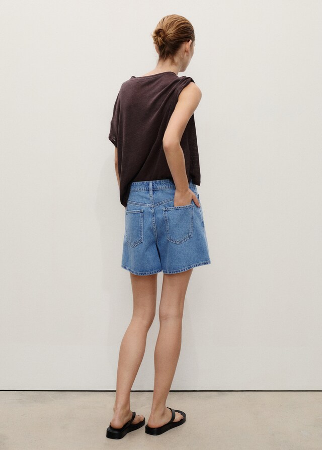 Mango Jeans-Shorts mit hoher Taille Exklusive Angebote