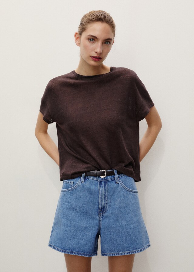 Mango Jeans-Shorts mit hoher Taille Exklusive Angebote