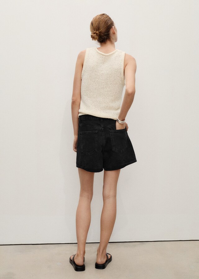 Mango Jeans-Shorts mit hoher Taille Große Rabatte