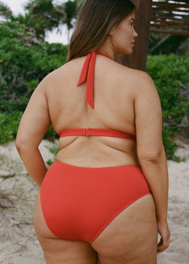 Mango Bikini-Top mit Textur und dekorativem Ring Kauf eins, bekomm eins gratis