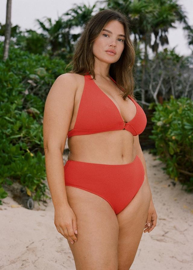 Mango Bikini-Top mit Textur und dekorativem Ring Kauf eins, bekomm eins gratis
