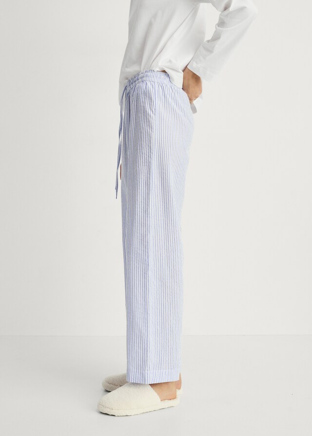 Mango Zweiteiliger Pyjama mit Streifen aus Seersucker Super Sparpreis