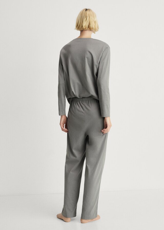 Mango Pyjama zwei Teile Baumwolle schlichtes Design Letzte 3 Tage